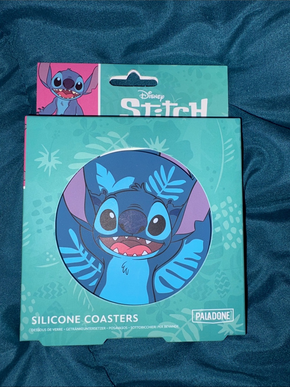 4 pk- Disney Stitch Blue Silicone Coaster Set by Paladone